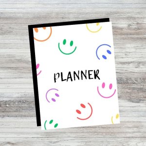 Undated Smiley Planner Daily Weekly Monthly