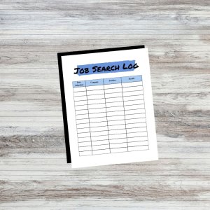 Job Search Application Log Tracker Blue