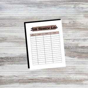 Job Search Application Log Tracker Brown